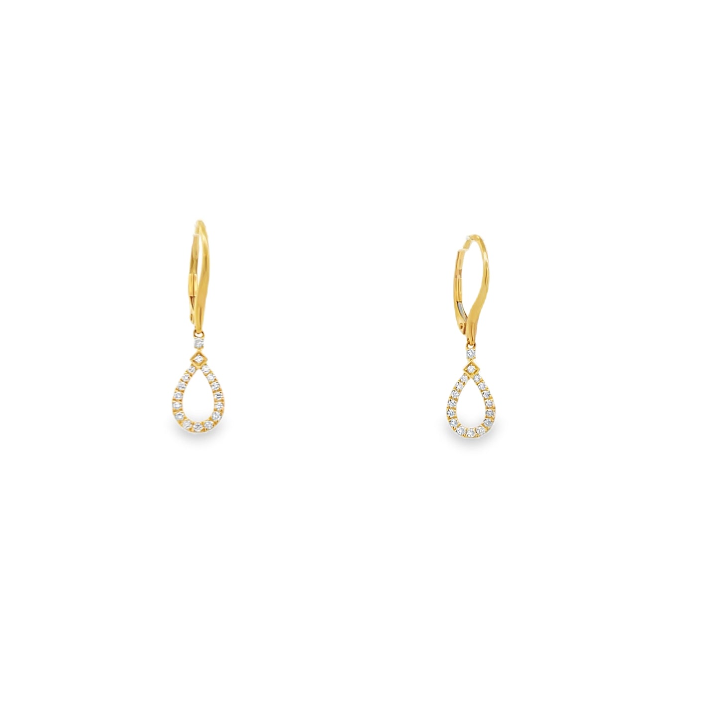 14K Yellow Gold Diamond Earrings Lusso Collection | Gabriel & Co. | Luby 