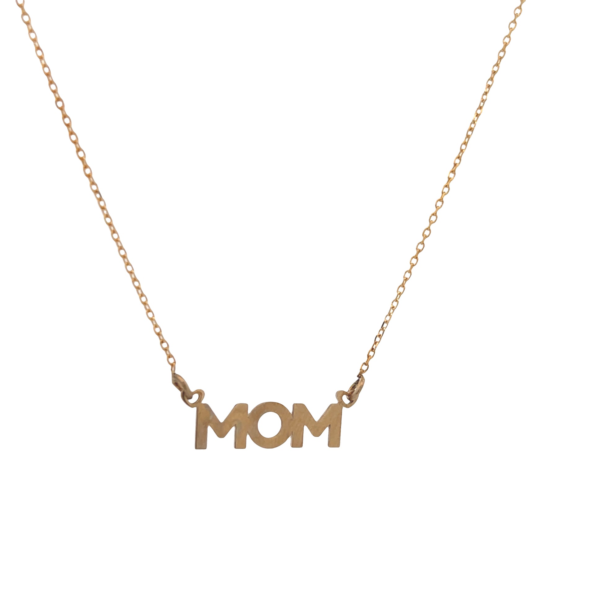 14K Gold Mom Scrip Necklace | Luby Gold Collection | Luby 