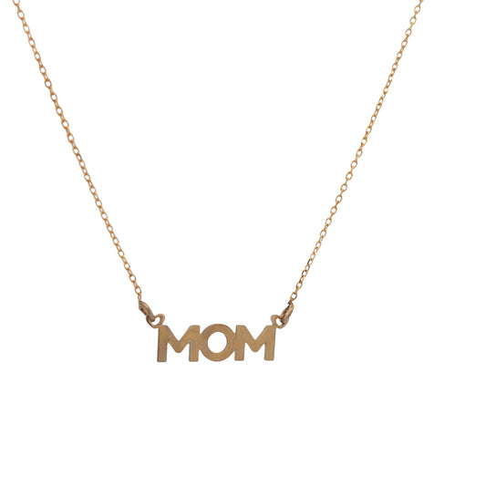 14K Gold Mom Scrip Necklace | Luby Gold Collection | Luby 
