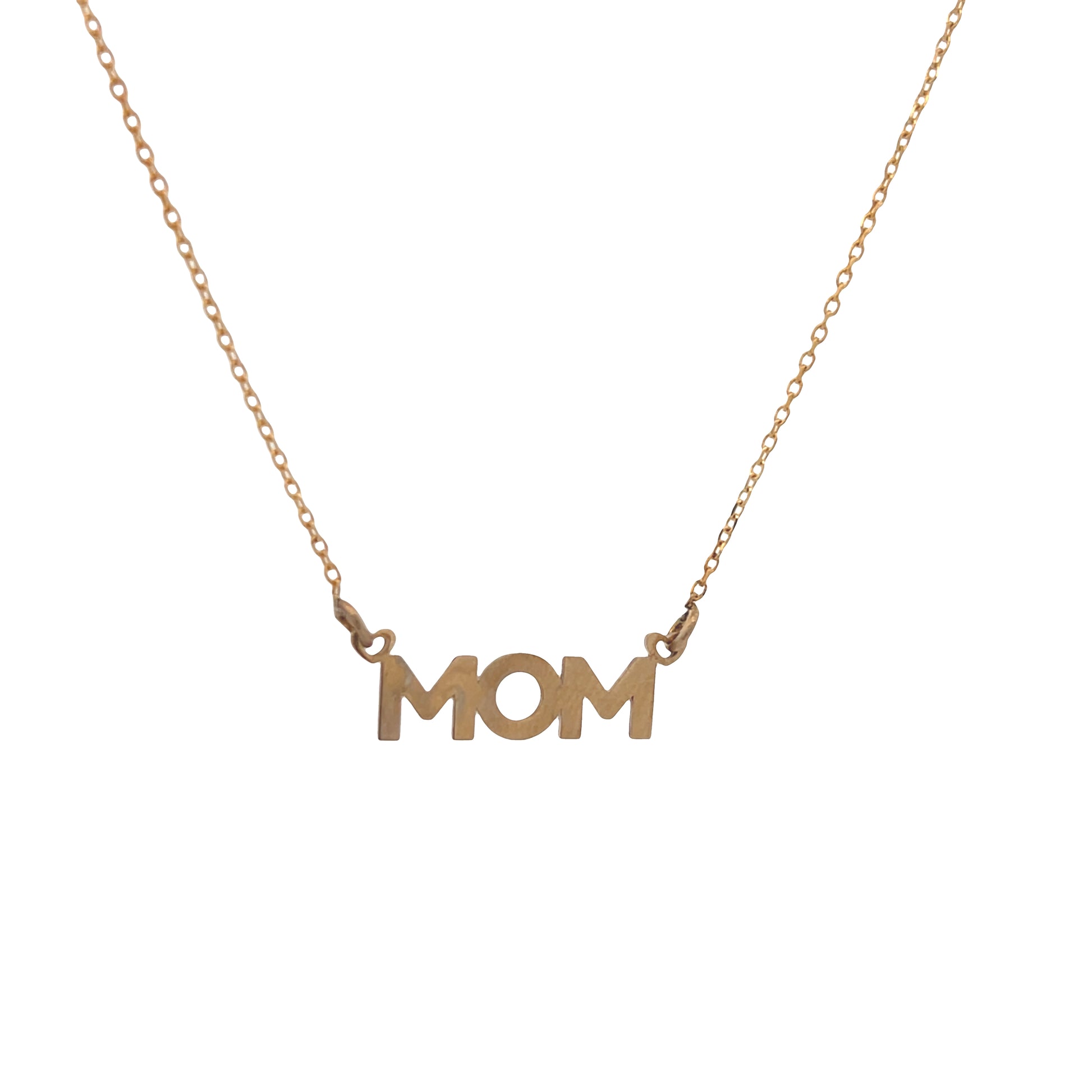 14K Gold Mom Scrip Necklace | Luby Gold Collection | Luby 