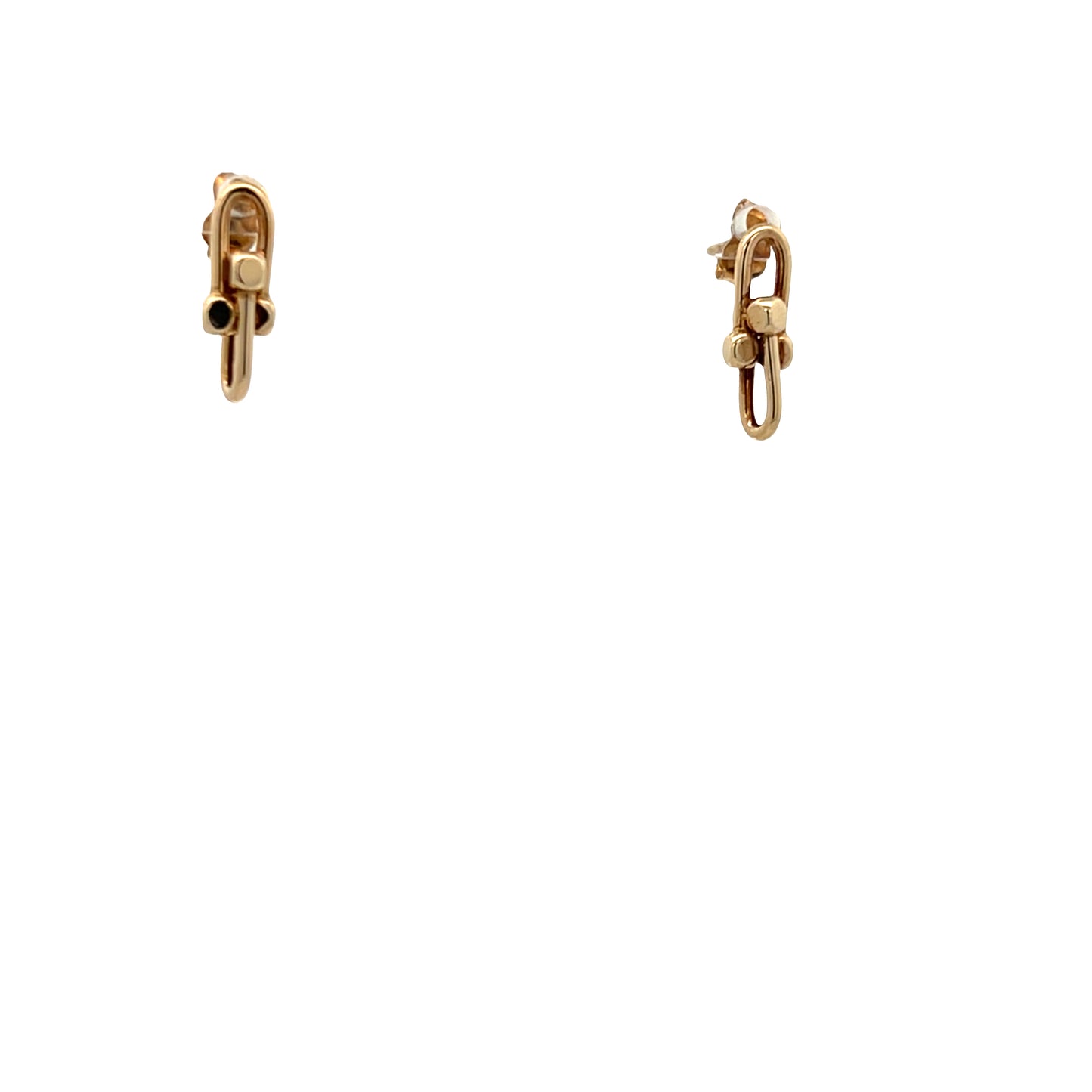 14K Gold Link With Bubbles Earrings | Luby Gold Collection | Luby 