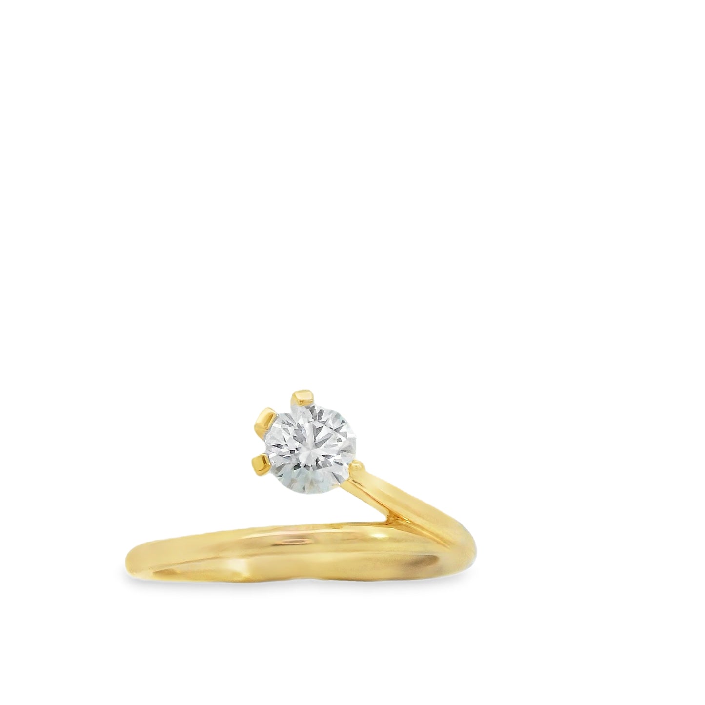 14K Yellow Gold Eternal Love Lab Diamond Round Cut Ring | Luby Gold Collection | Luby 