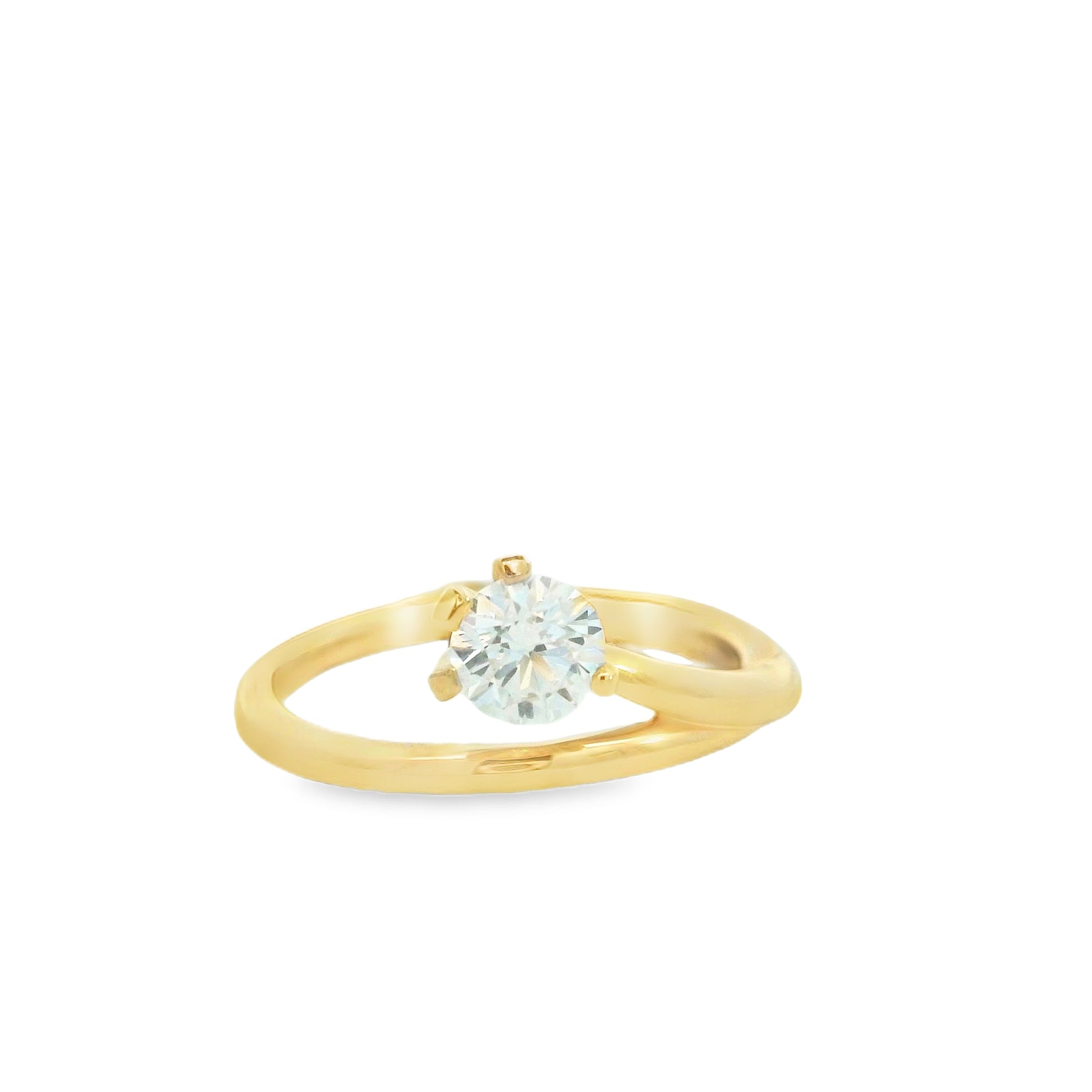14K Yellow Gold Eternal Love Lab Diamond Round Cut Ring | Luby Gold Collection | Luby 