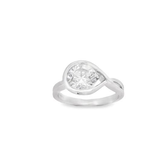 14K White Gold Brilliant Round Cut Lab Diamond | Luby Gold Collection | Luby 