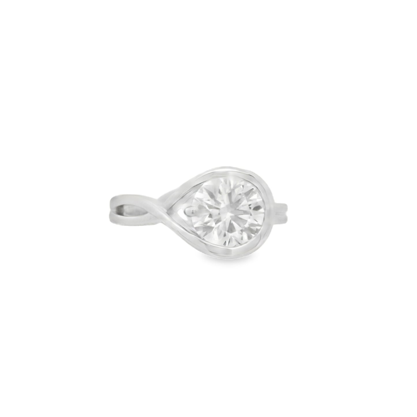 14K White Gold Brilliant Round Cut Lab Diamond | Luby Gold Collection | Luby 