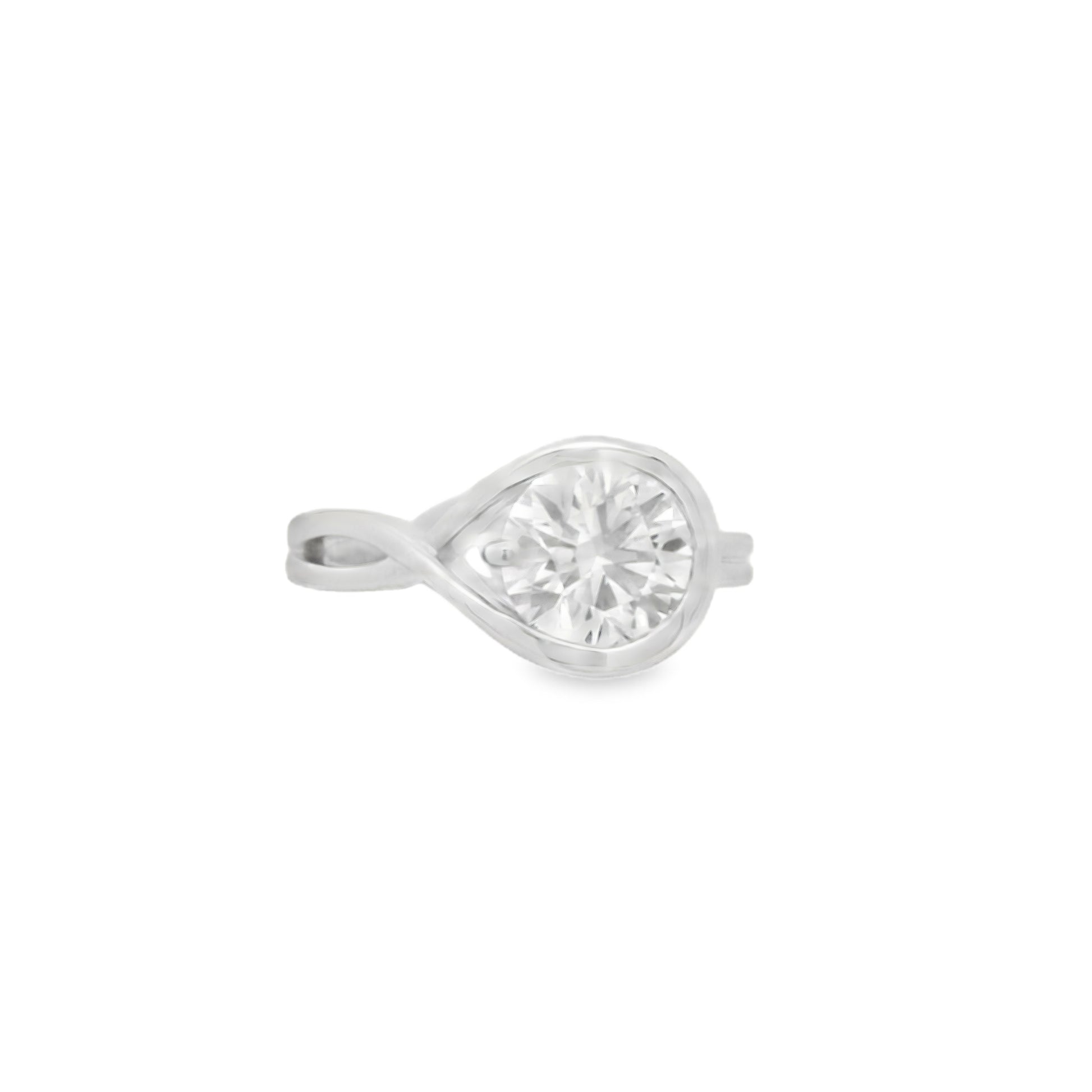 14K White Gold Brilliant Round Cut Lab Diamond | Luby Gold Collection | Luby 