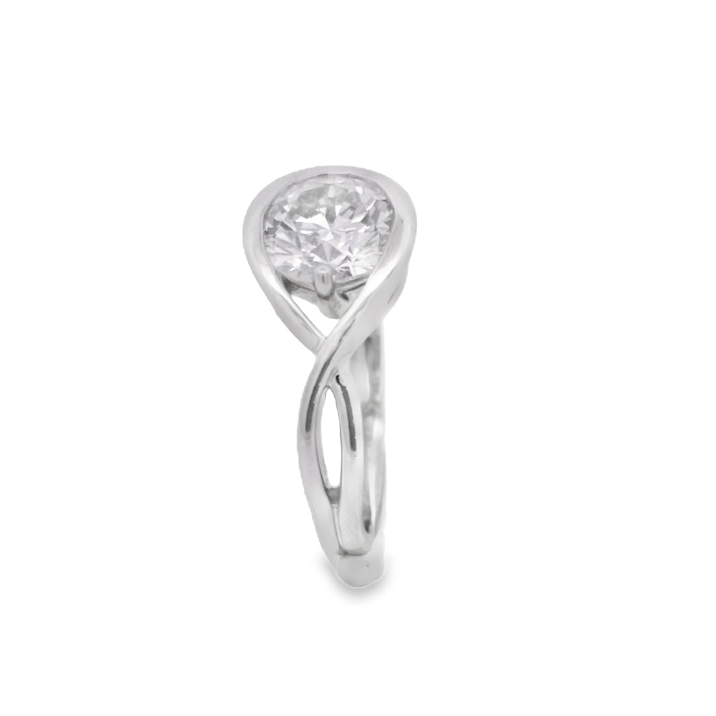 14K White Gold Brilliant Round Cut Lab Diamond | Luby Gold Collection | Luby 