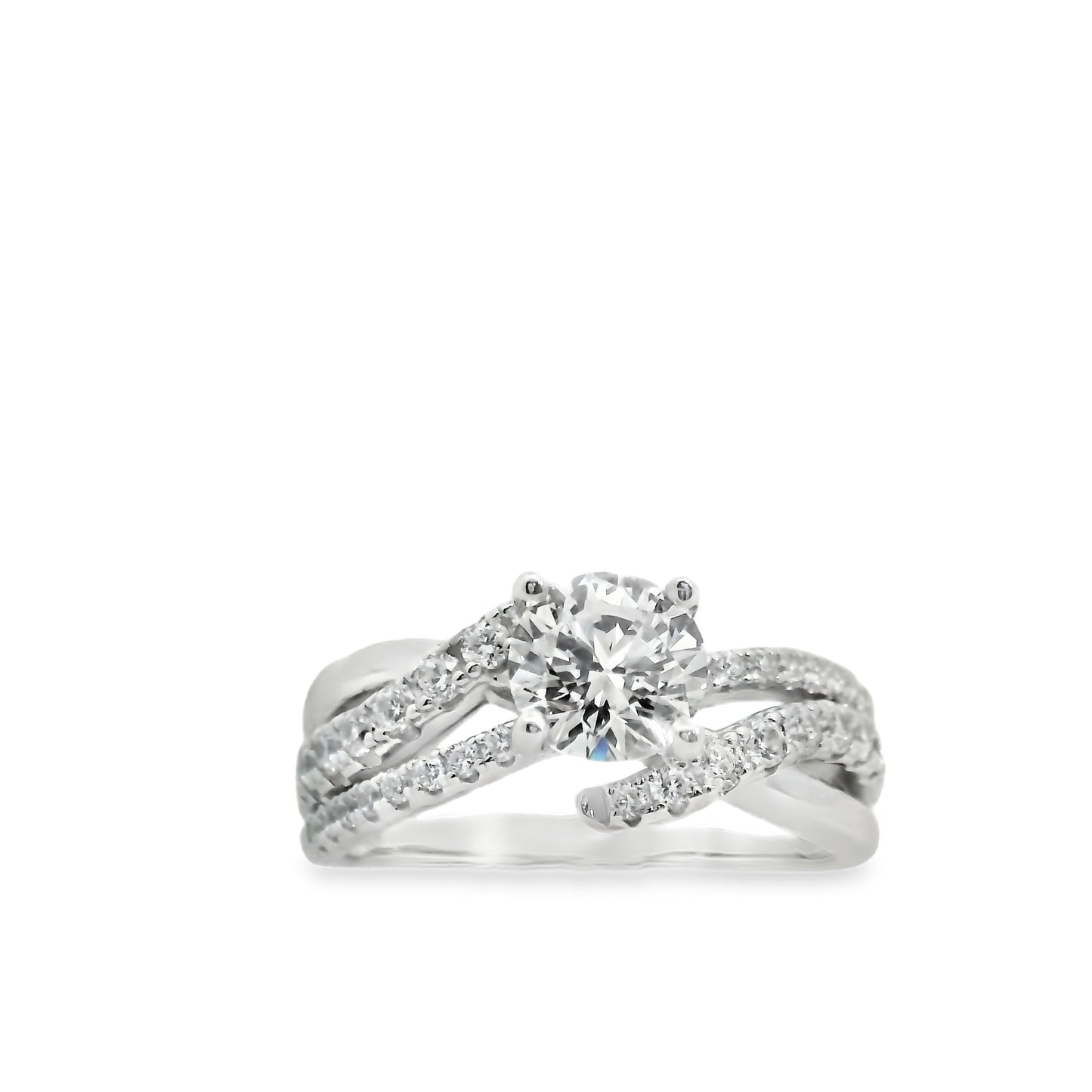 TWIST OF LOVE WEDDING RING 925, CZ | Suspiria | Luby 