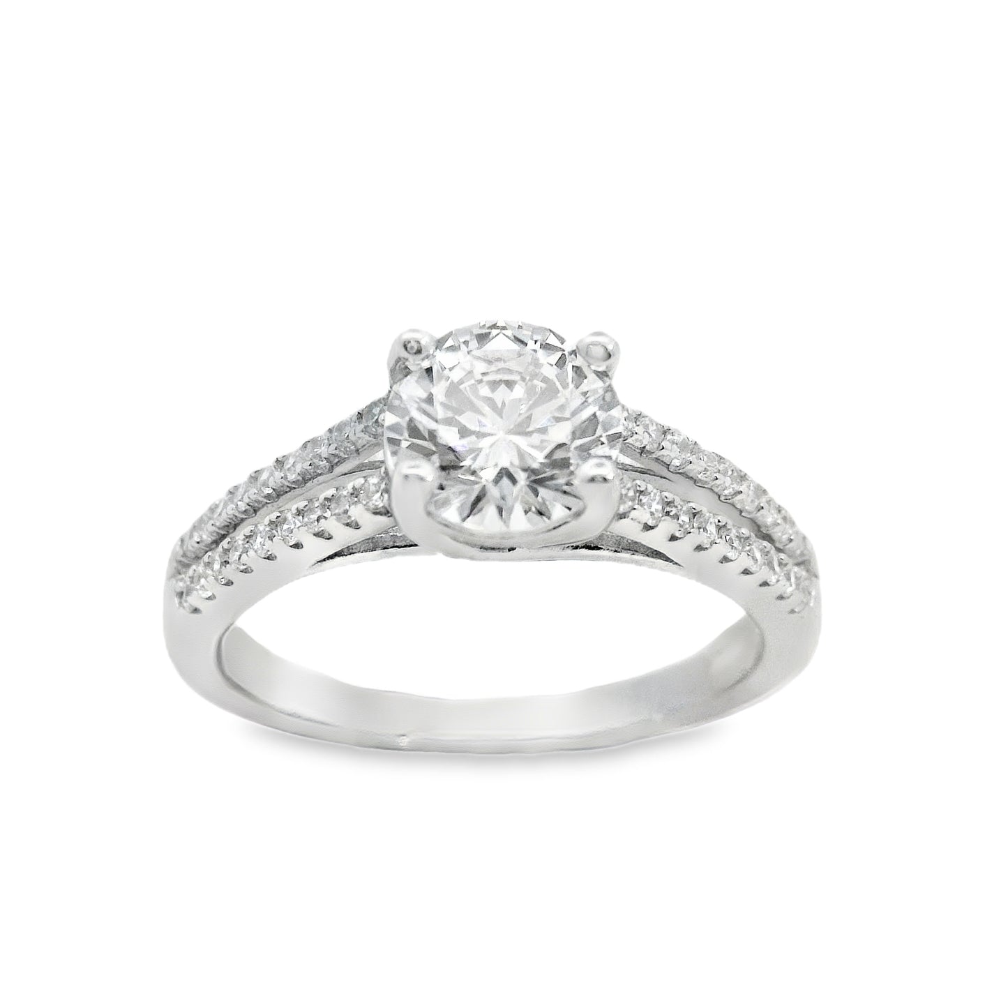 Suspiria Wedding Band 925 CZ Double Band Round Cut Ring | Suspiria | Luby 