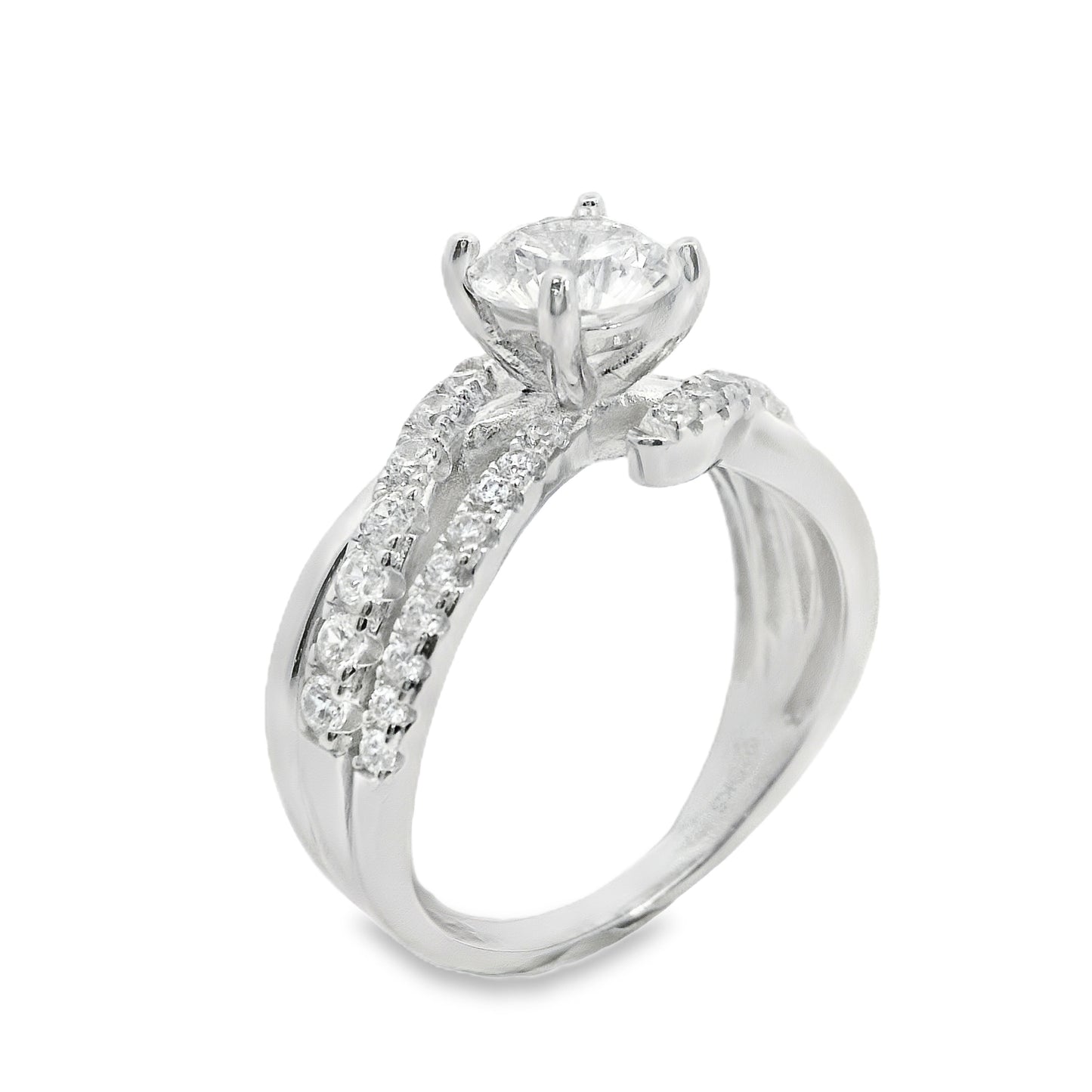 TWIST OF LOVE WEDDING RING 925, CZ | Suspiria | Luby 