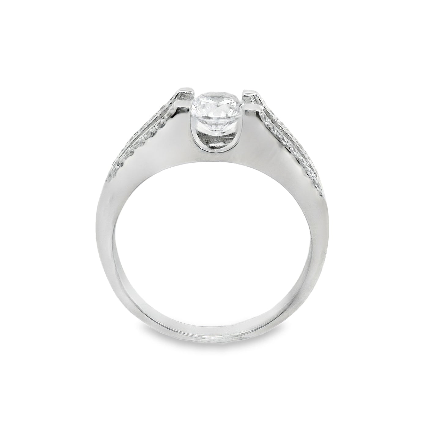 Suspiria Wedding Band 925 Baguette with Round Cut Center Piece | Suspiria | Luby 