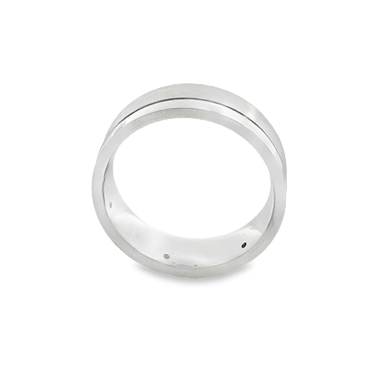 Suspiria Men Wedding Band 925 with 4 CZ Shine and Matte | Suspiria | Luby 