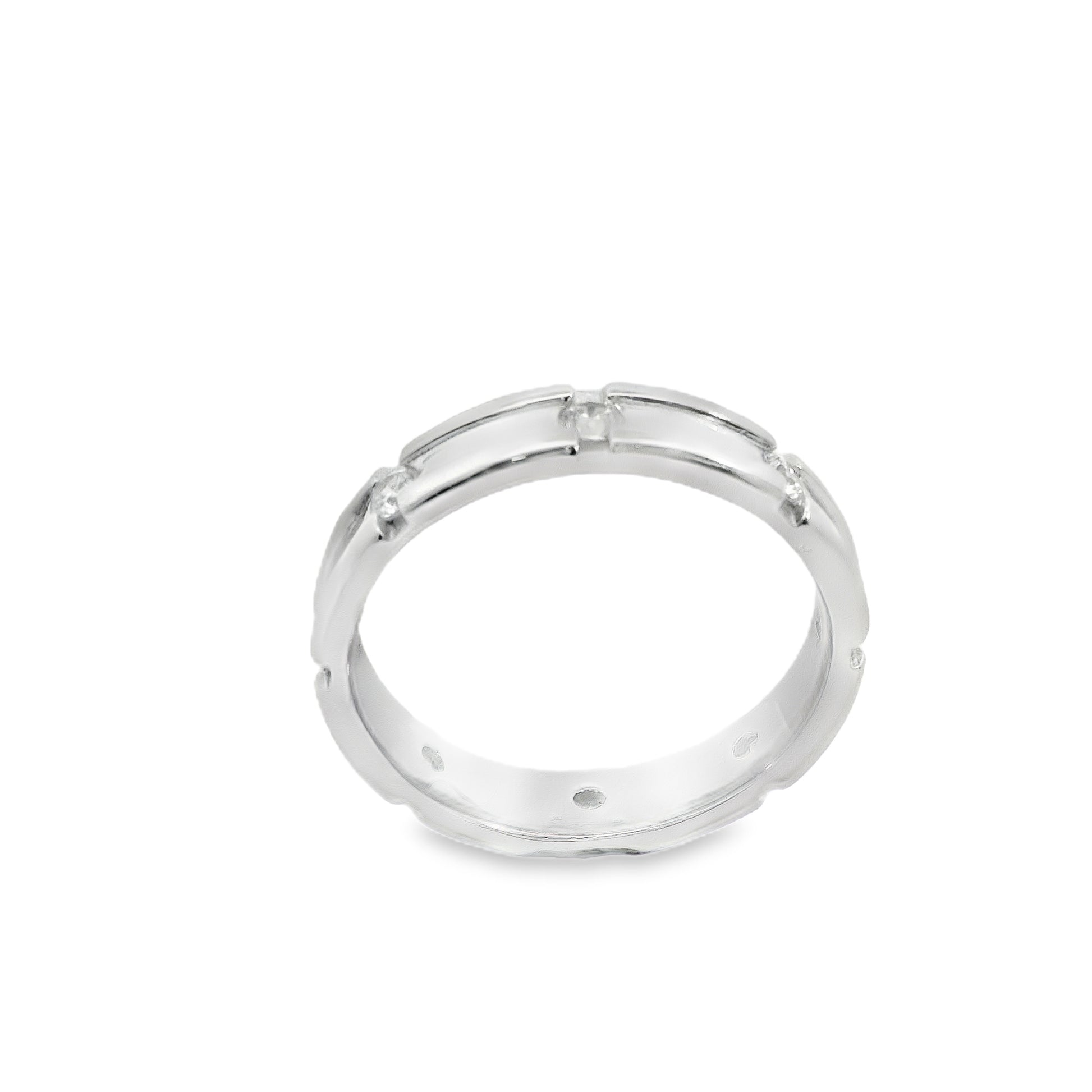 Suspiria Wedding Band 925 Mens Seven CZ Ring | Suspiria | Luby 