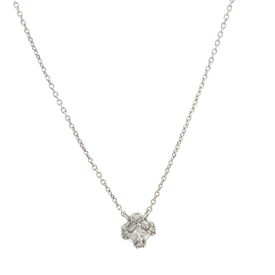 Suspiria 925 Square Mix Stones Necklaces