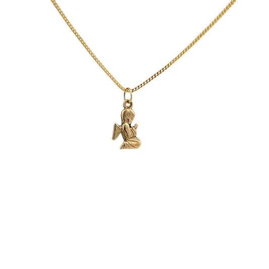 14K Gold Angel Pendant