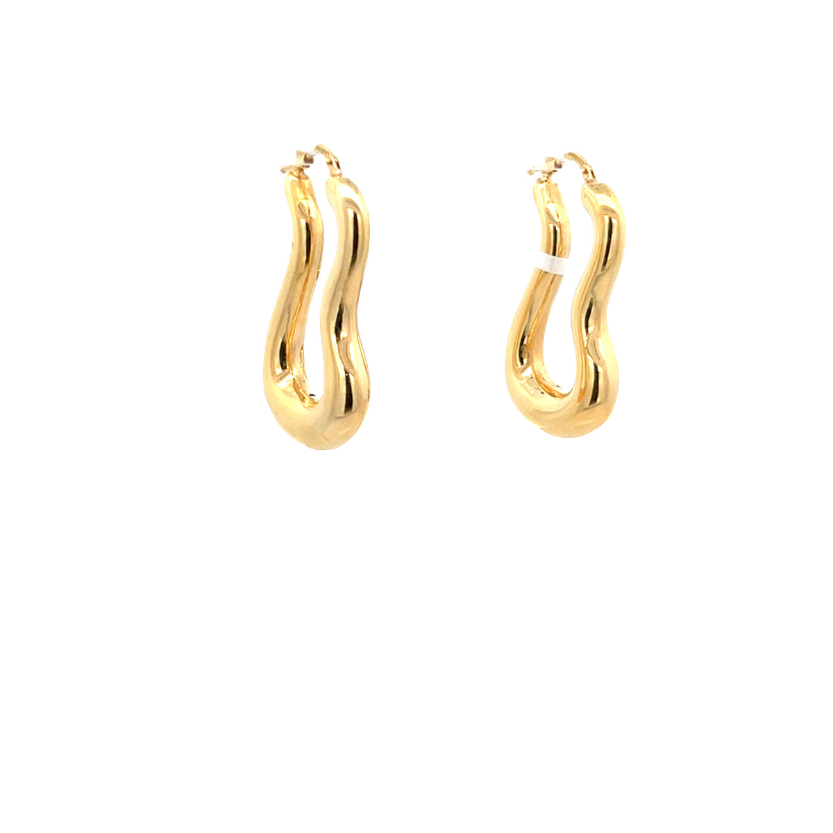 14K Gold Bold Curve Hoops Earrings | Luby Gold Collection | Luby 