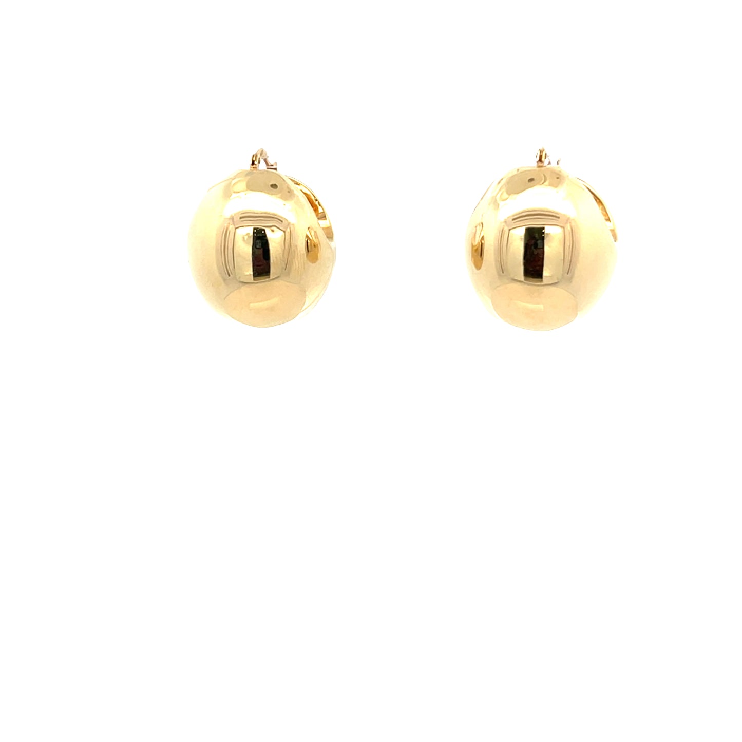 14K Gold Bold Round Hoops Earrings