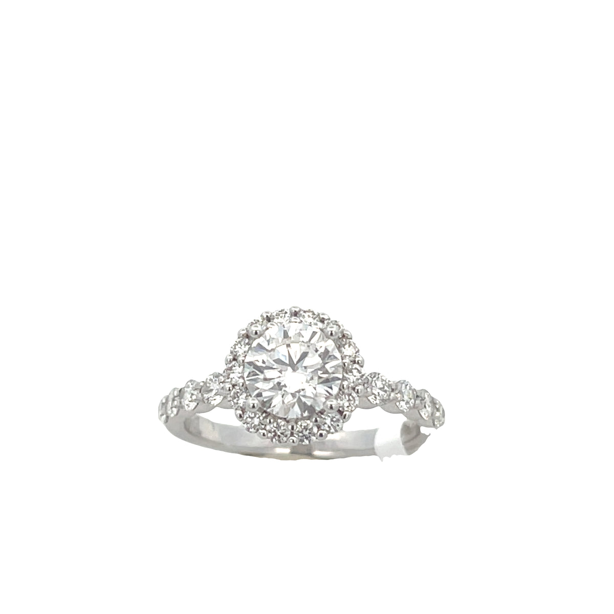 Simon G 18KWG Diamond Engagement Round Shape Ring | Simon G | Luby 