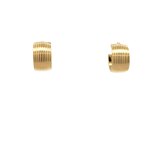 14K Gold Ten Lines Earrings | Luby Gold Collection | Luby 