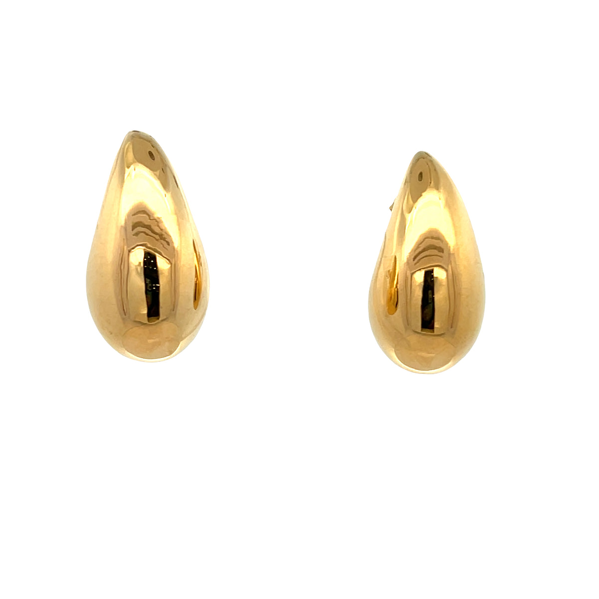 14K Gold Teardrop Chunky Earrings | Luby Gold Collection | Luby 