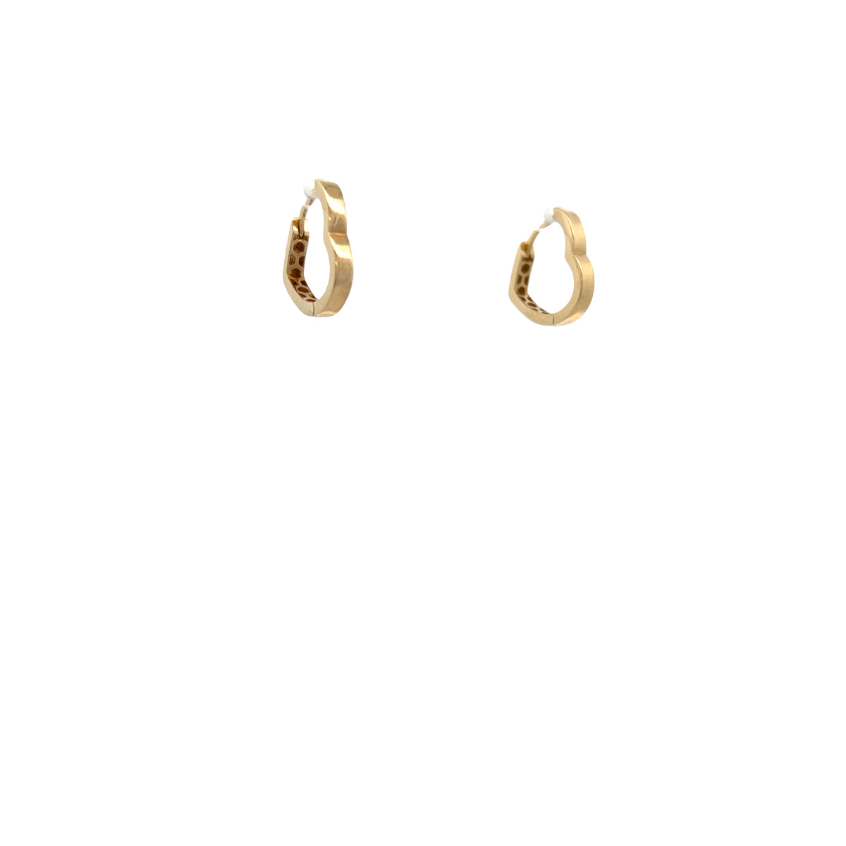 14K Gold Open Heart Hoops | Luby Gold Collection | Luby 