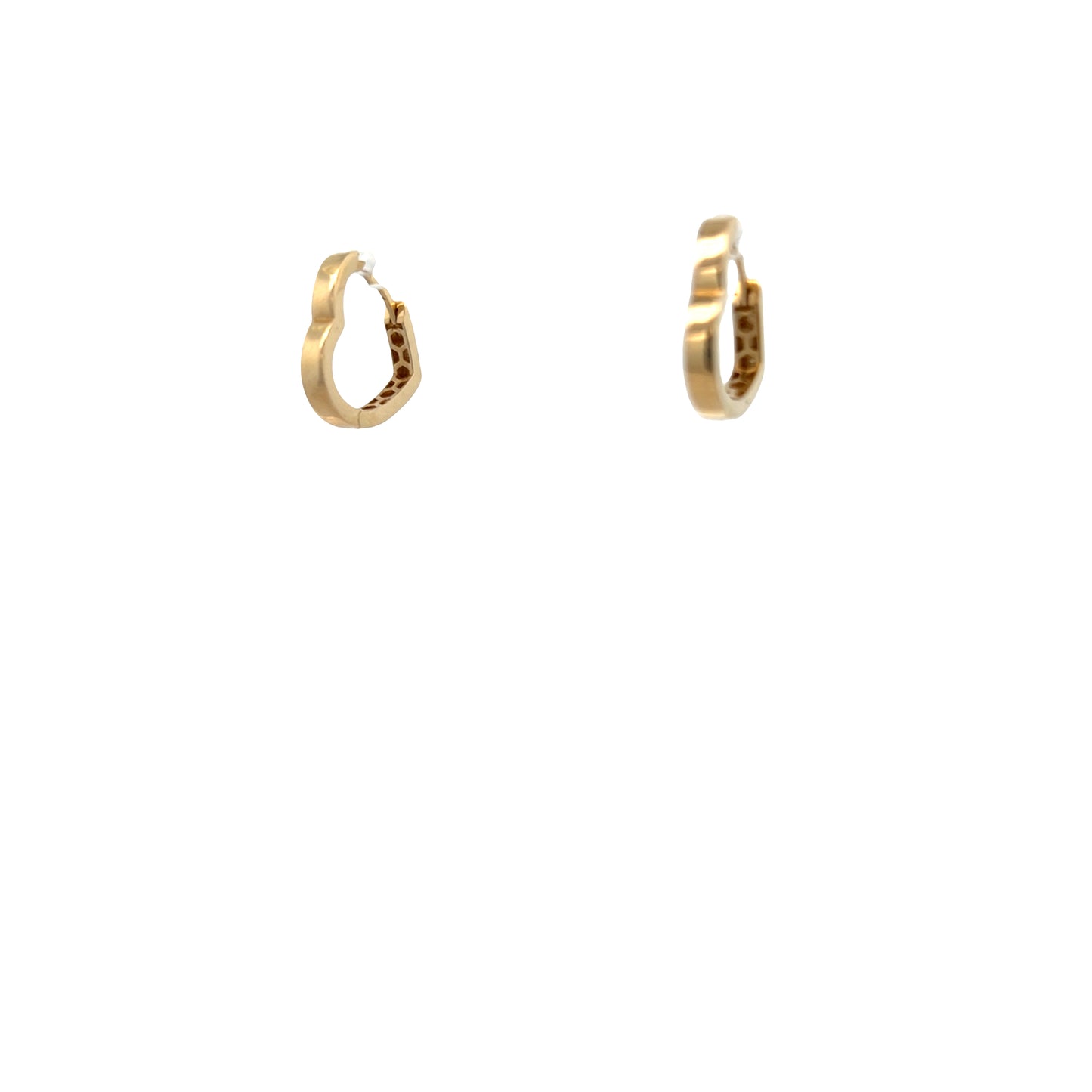 14K Gold Open Heart Hoops | Luby Gold Collection | Luby 