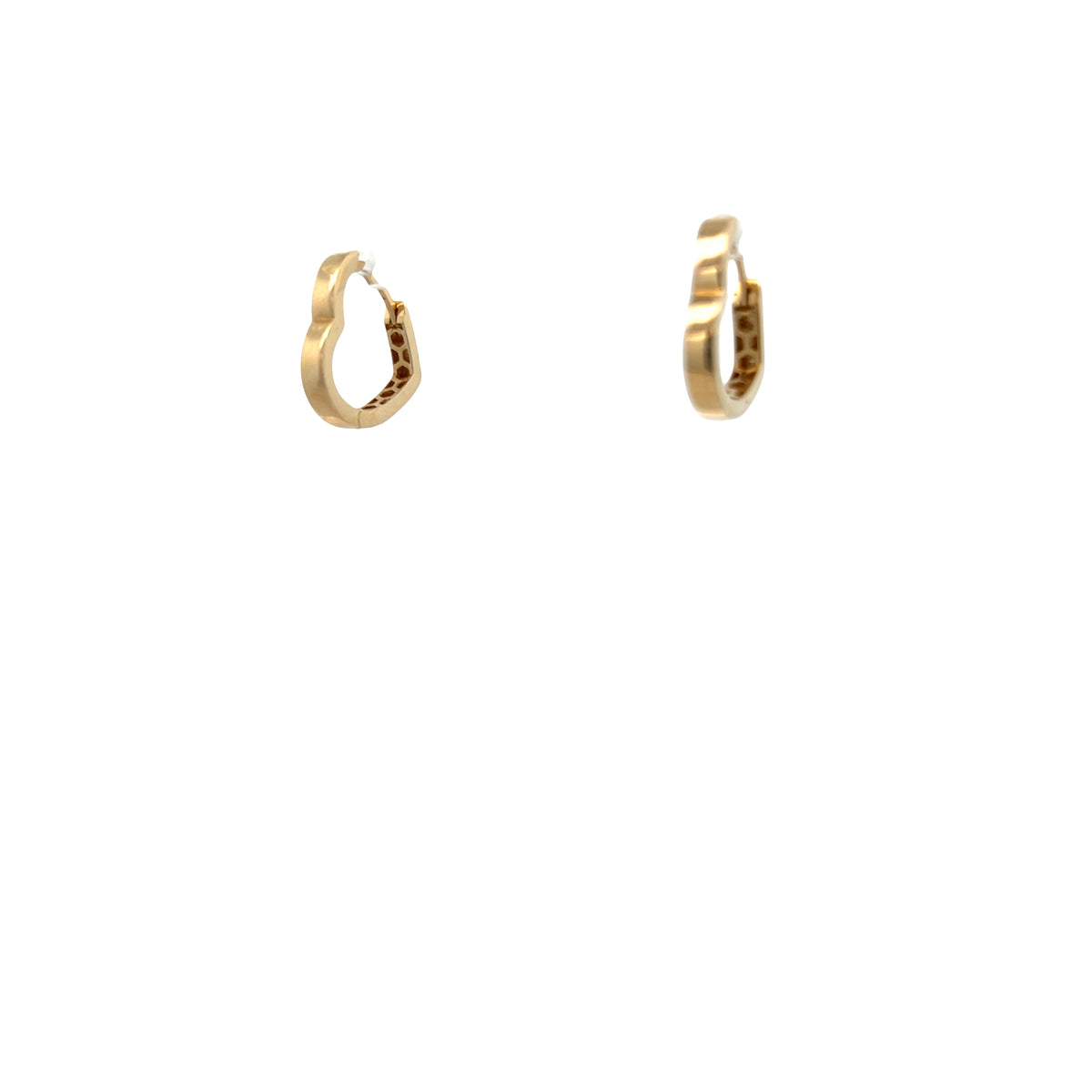 14K Gold Open Heart Hoops | Luby Gold Collection | Luby 
