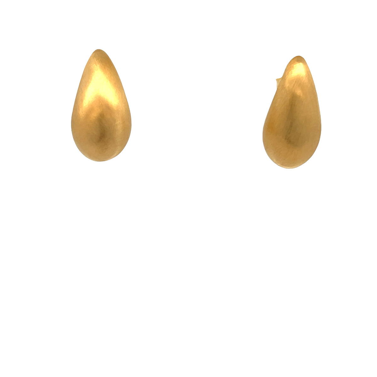 14K Gold Brushed Teardrop Earring | Luby Gold Collection | Luby 