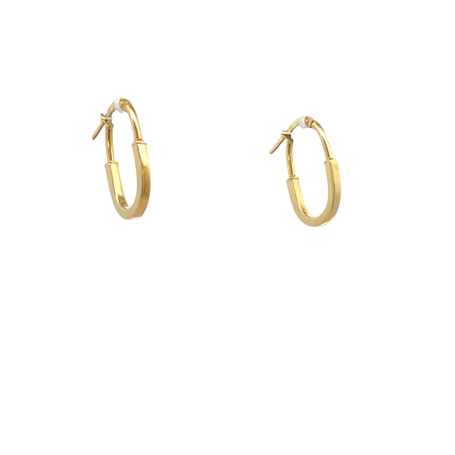 14K Gold Lock Paper Clip Earring