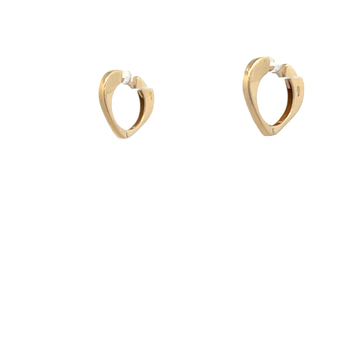 14K Gold Round Open Heart Hoops | Luby Gold Collection | Luby 