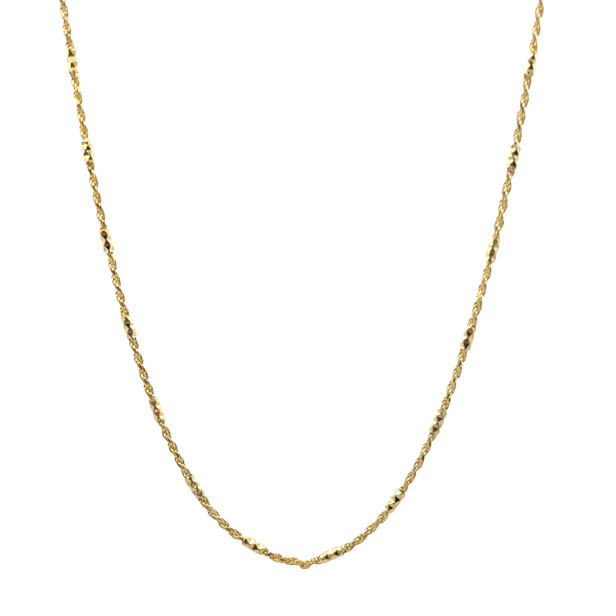 Rope Diamond Cut Chain Sterling Silver 9.25 Gold Plated | Luna Cast Inc. | Luby 