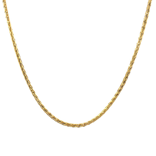 Wheat Chain Sterling Silver 9.25 Gold Plated