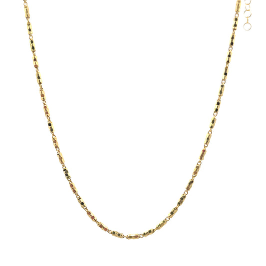 Diamond-Cut Box Chain Sterling Silver 9.95 Gold Plated