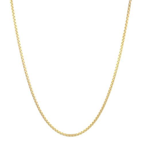 Box Chain Sterling Silver 9.25 Gold Plated