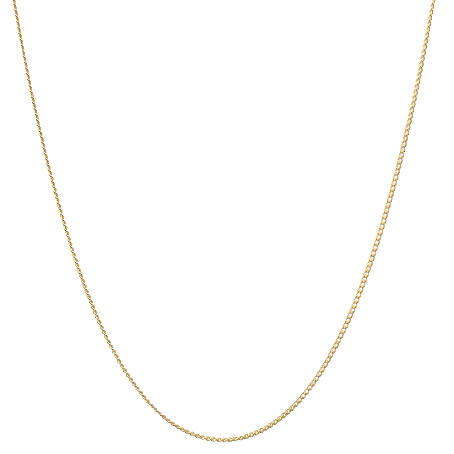 Flat Cuban Chain Sterling Silver 9.25 Gold Plated