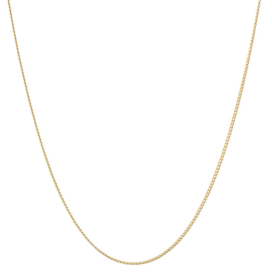 Flat Cuban Chain Sterling Silver 9.25 Gold Plated