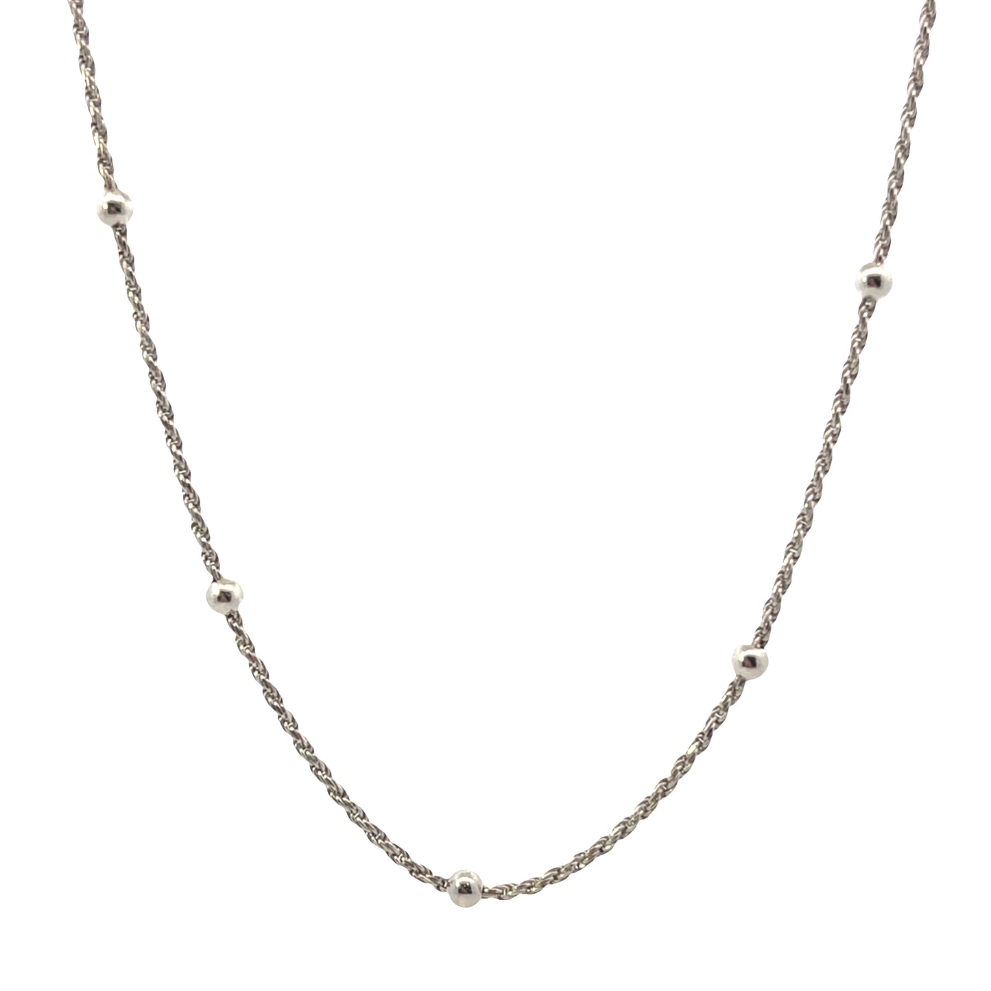 Rope Ball Chain Sterling Silver 9.25 Gold Plated