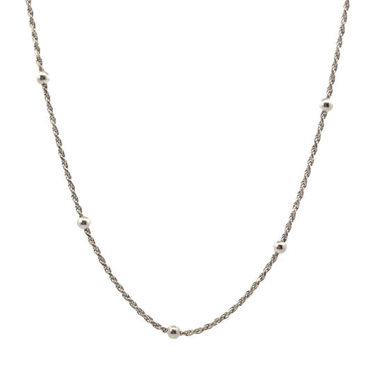Rope Ball Chain Sterling Silver 9.25 Gold Plated