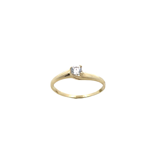 14K Gold Solitary Promise Ring | Luby Gold Collection | Luby 