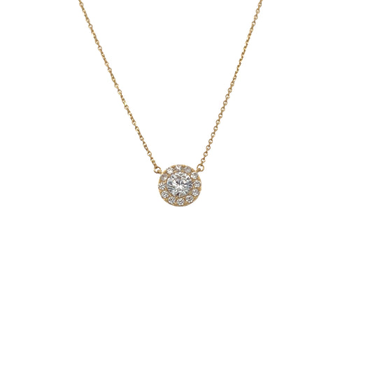 14K Gold Sparkling Round Necklace | Luby Gold Collection | Luby 