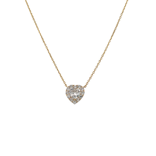 14K Gold Sparkling Heart Necklace | Luby Gold Collection | Luby 