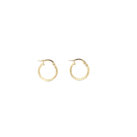 14K Gold Multi Lines Hoops | Luby Gold Collection | Luby 