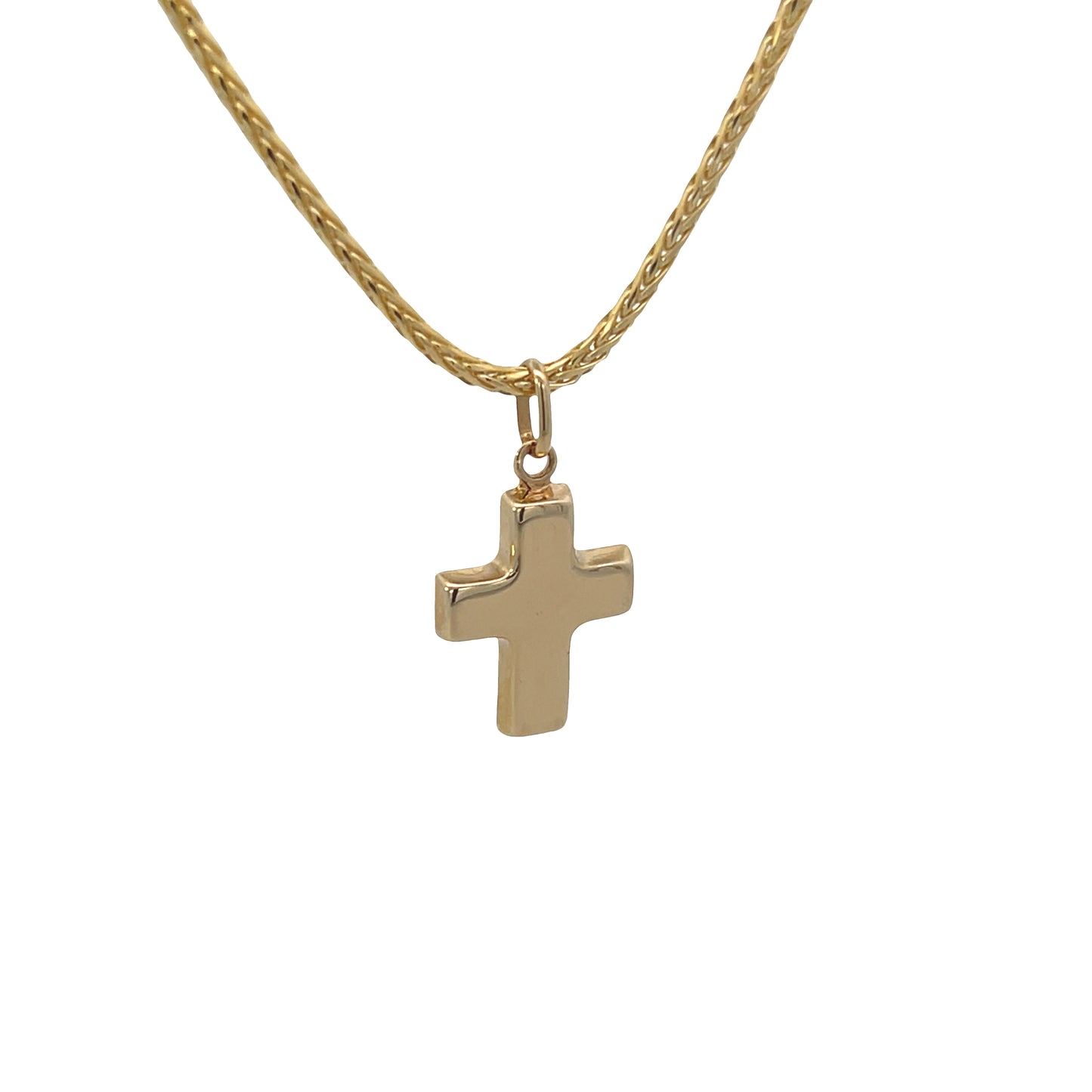 14K Gold Flat Bold Cross Pendant | Luby Gold Collection | Luby 