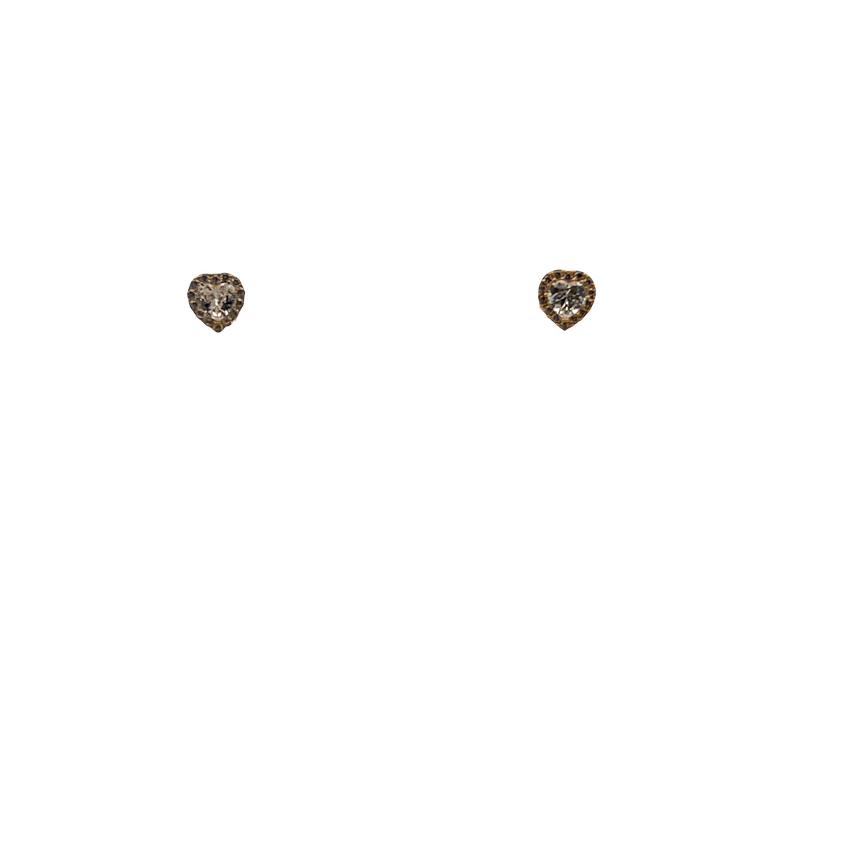 14K Gold Heart CZ Studs | Luby Gold Collection | Luby 