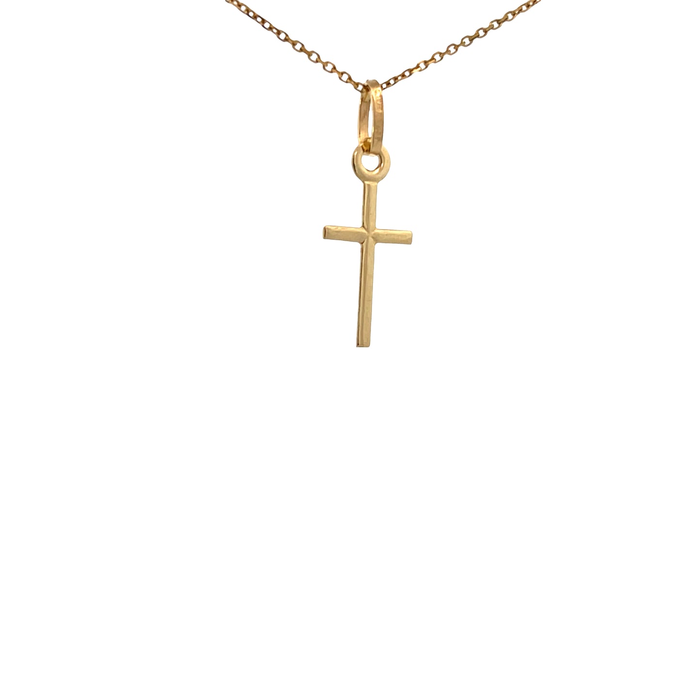 14K Gold Medium Flat Cross | Luby Gold Collection | Luby 