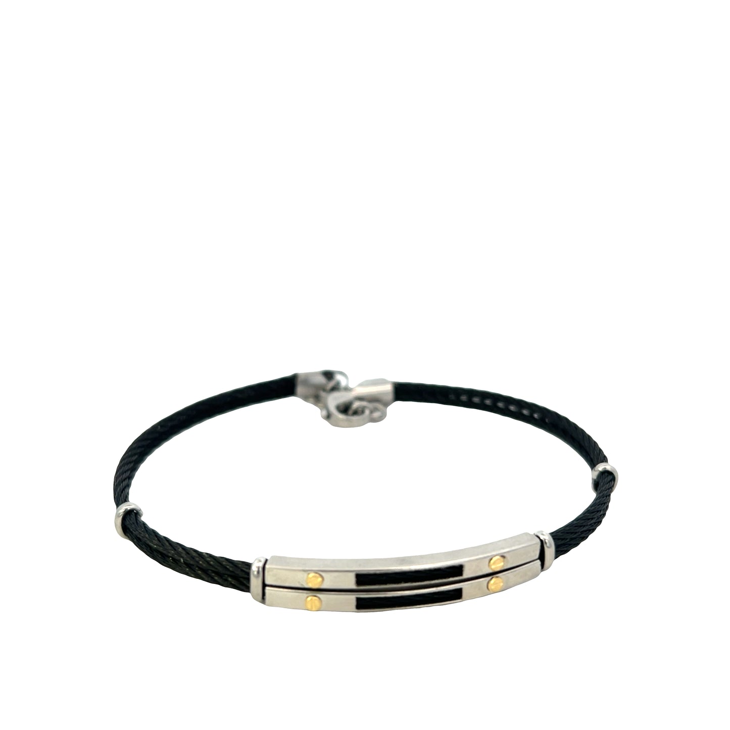 Hector By Marcelo Pane 2 Line Black Marine Cable Gold Accents | Hector by Marcello Pane | Luby 