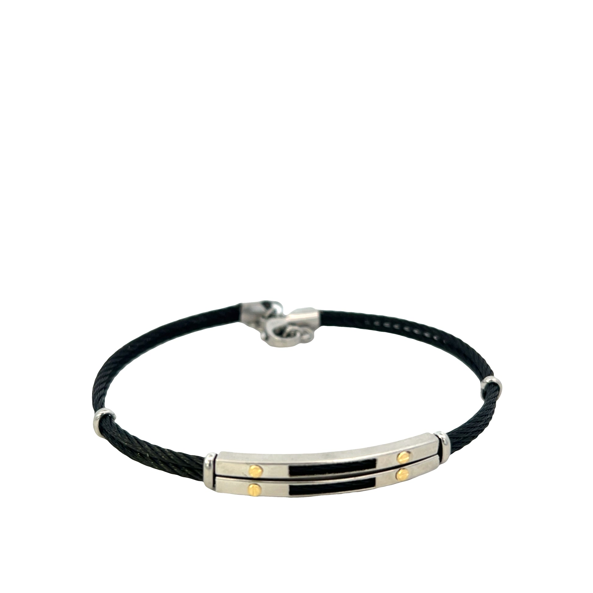 Hector By Marcelo Pane 2 Line Black Marine Cable Gold Accents | Hector by Marcello Pane | Luby 
