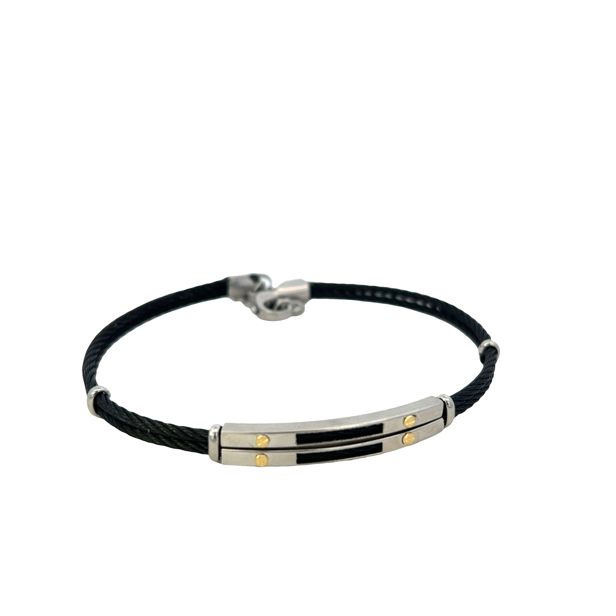 Hector By Marcelo Pane 2 Line Black Marine Cable Gold Accents | Hector by Marcello Pane | Luby 