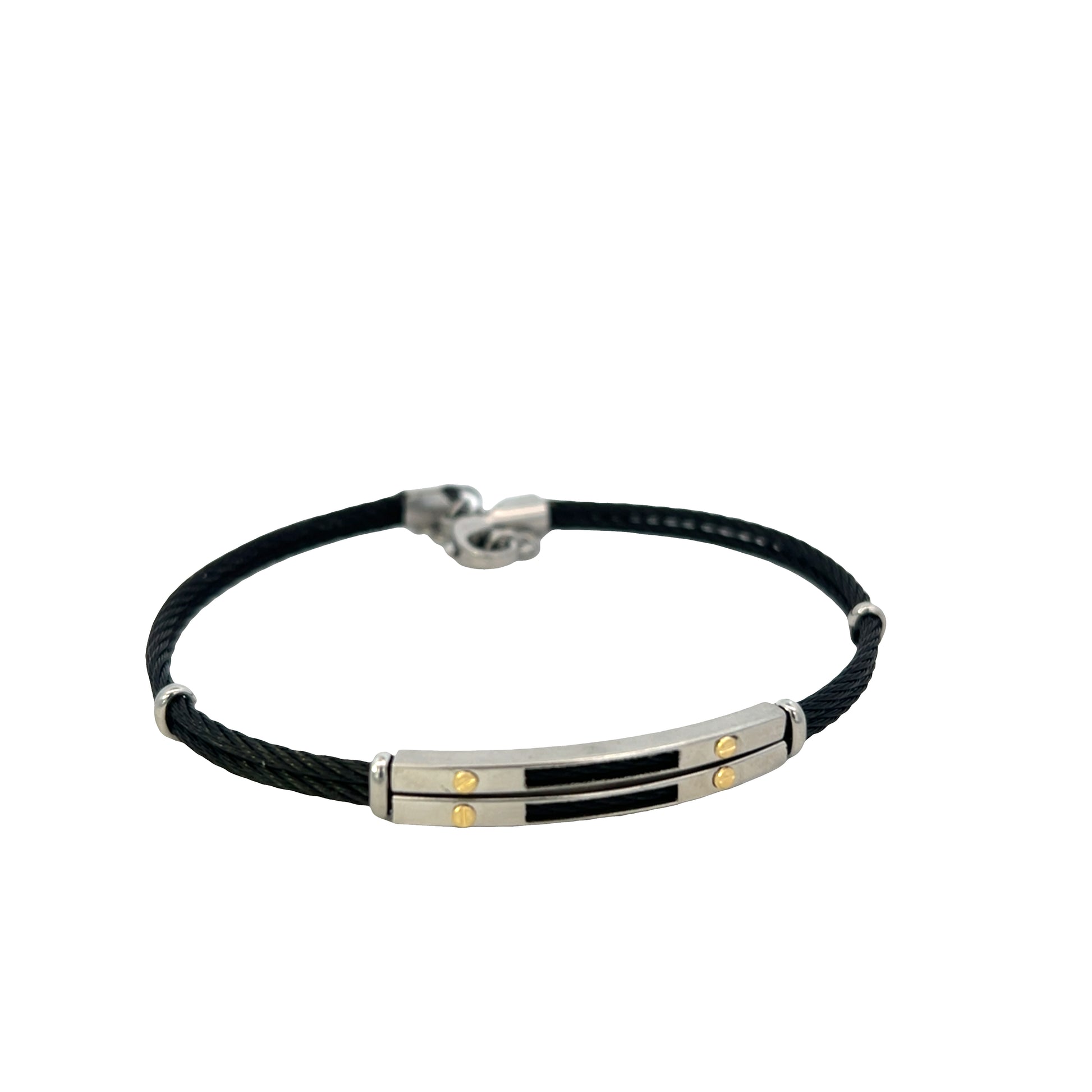 Hector By Marcelo Pane 2 Line Black Marine Cable Gold Accents | Hector by Marcello Pane | Luby 