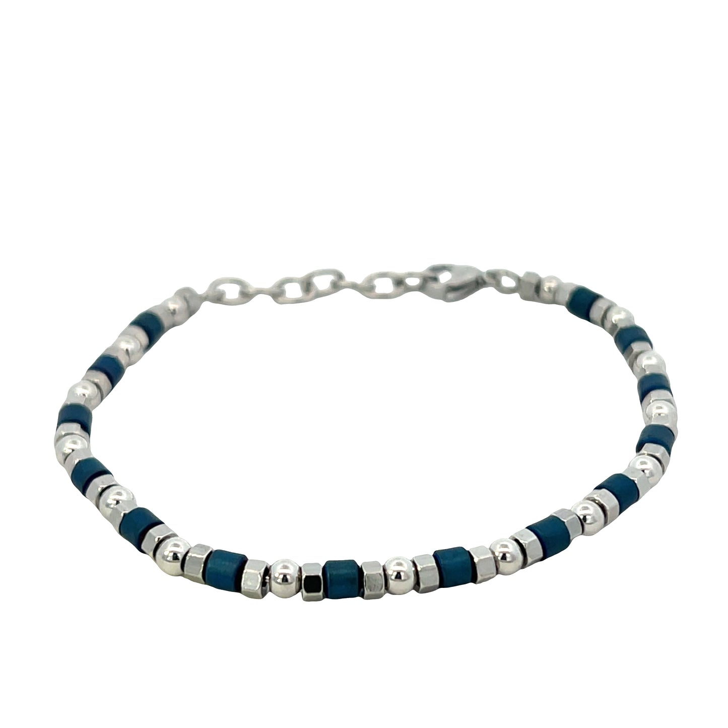 Hector By Marcelo Pane Blue & Steel Beads | Hector by Marcello Pane | Luby 